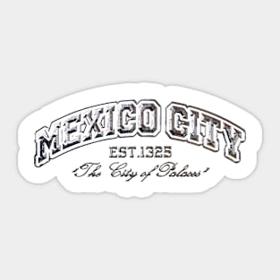 Mexico City Chrome Effect Sticker